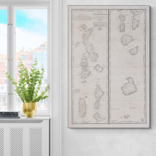 1841 mappa delle maldive - mappa,