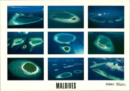 Cartolina maldive atolli - cartolina,