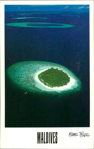 Cartolina maldive atolli aerei - cartolina,